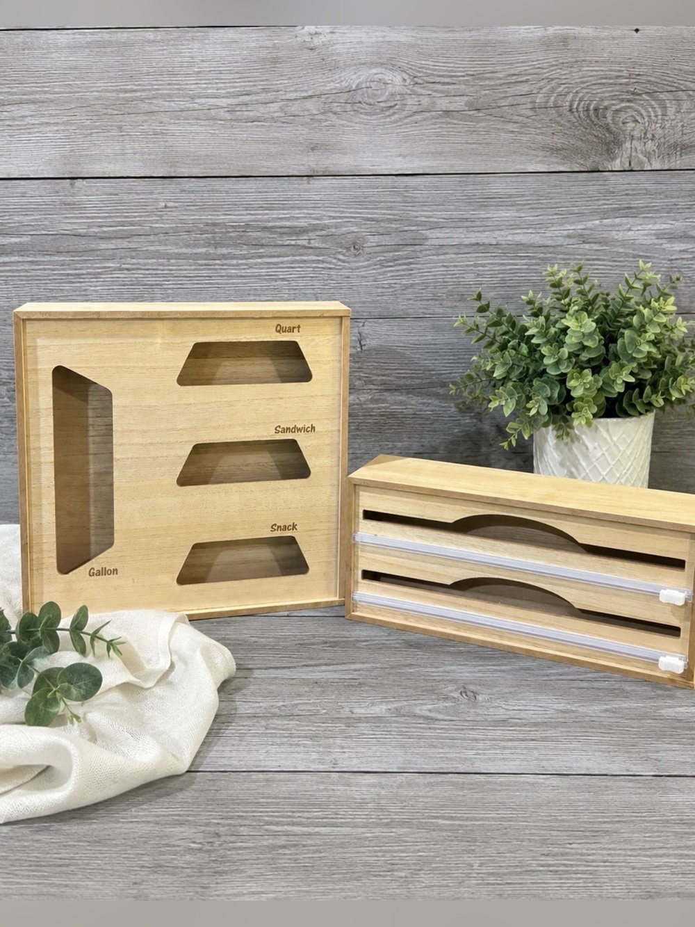 Brand New Modern Wooden Kitchen Organizer Set | Wall Mount or Drawer Storage